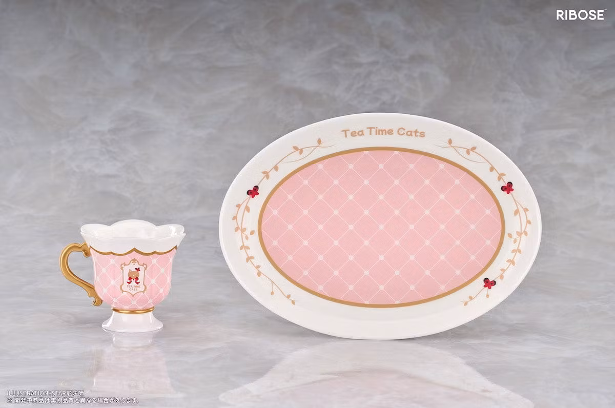 Decorated Life Collection Tea Time Cats Orange Cat Figure