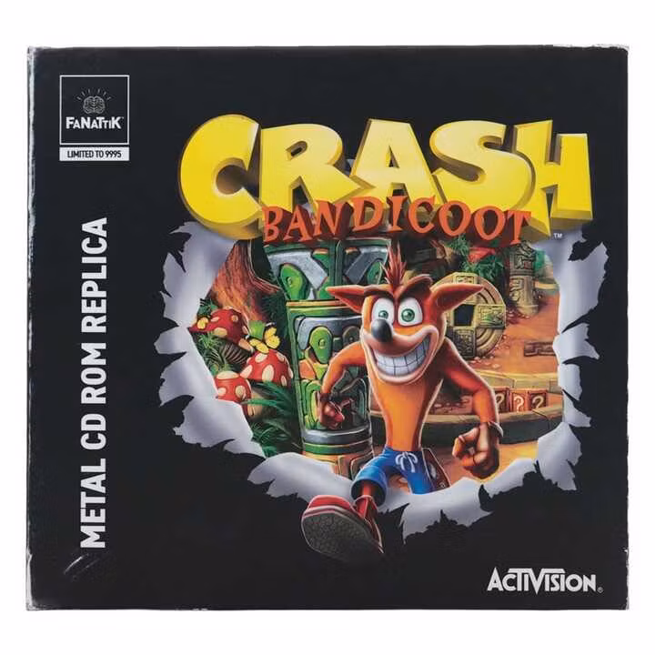 Crash Bandicoot Replica Metal CD-ROM Collectible Limited Edition