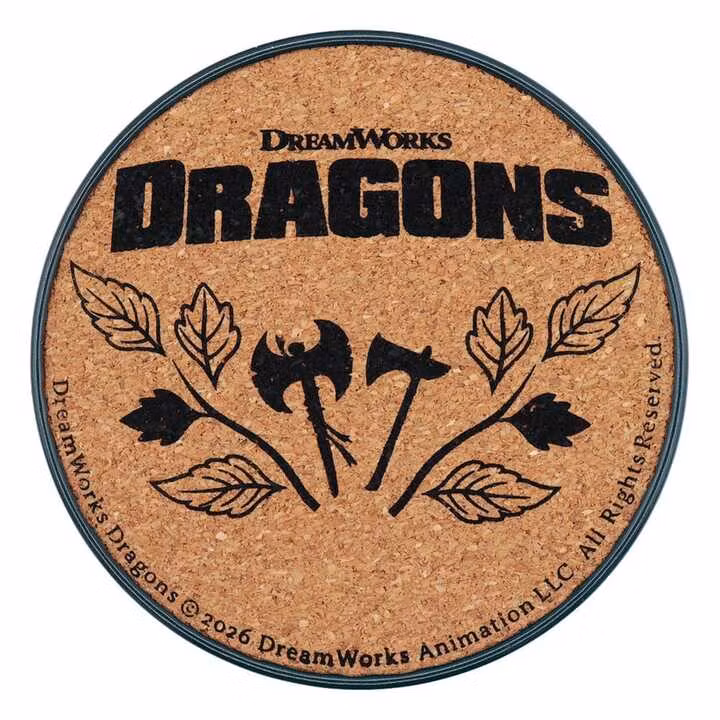 How to Train Your Dragon Coaster 4-Pack Dragon Printed Metal