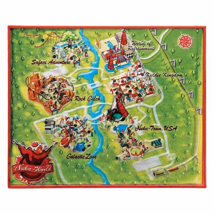 Fallout Replica Metal Map Nuka-World Limited Edition