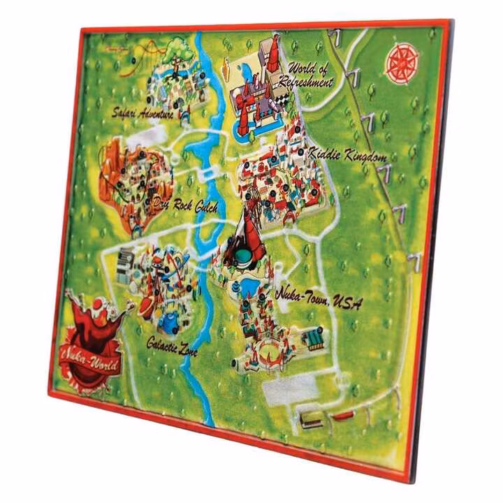 Fallout Replica Metal Map Nuka-World Limited Edition
