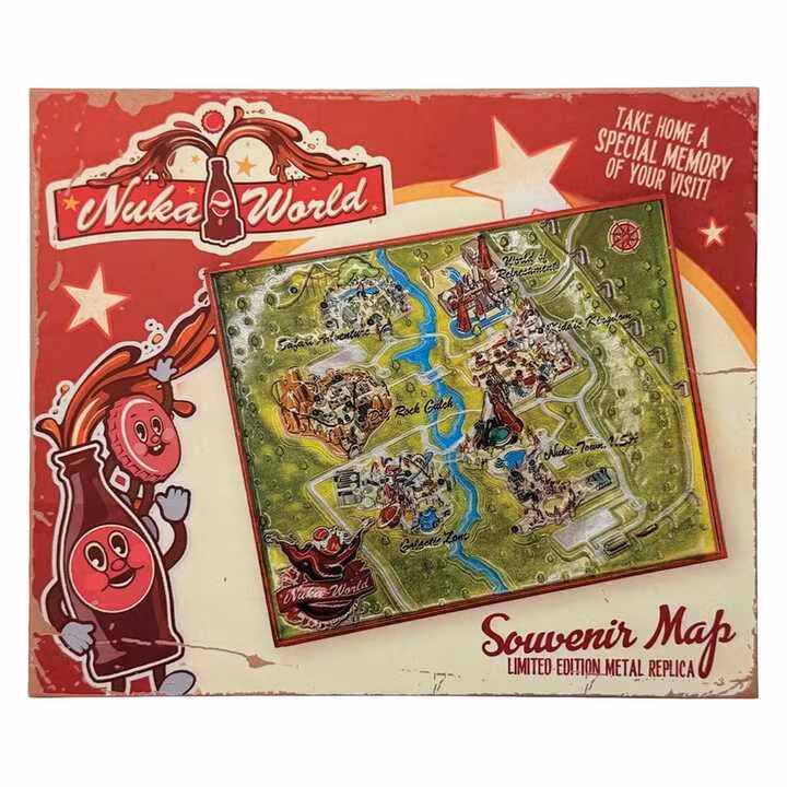 Fallout Replica Metal Map Nuka-World Limited Edition