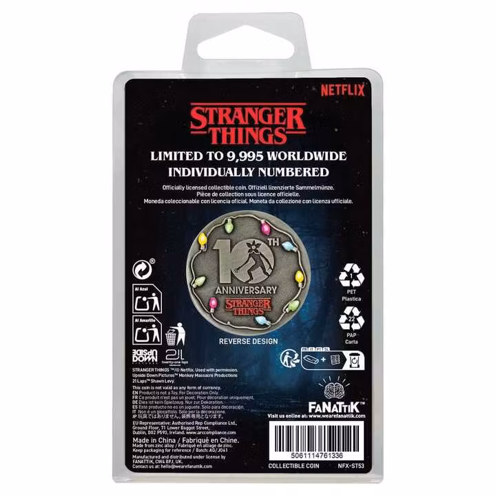 Stranger Things Collectable Coin 10th Anniversary Eleven Limited Edition