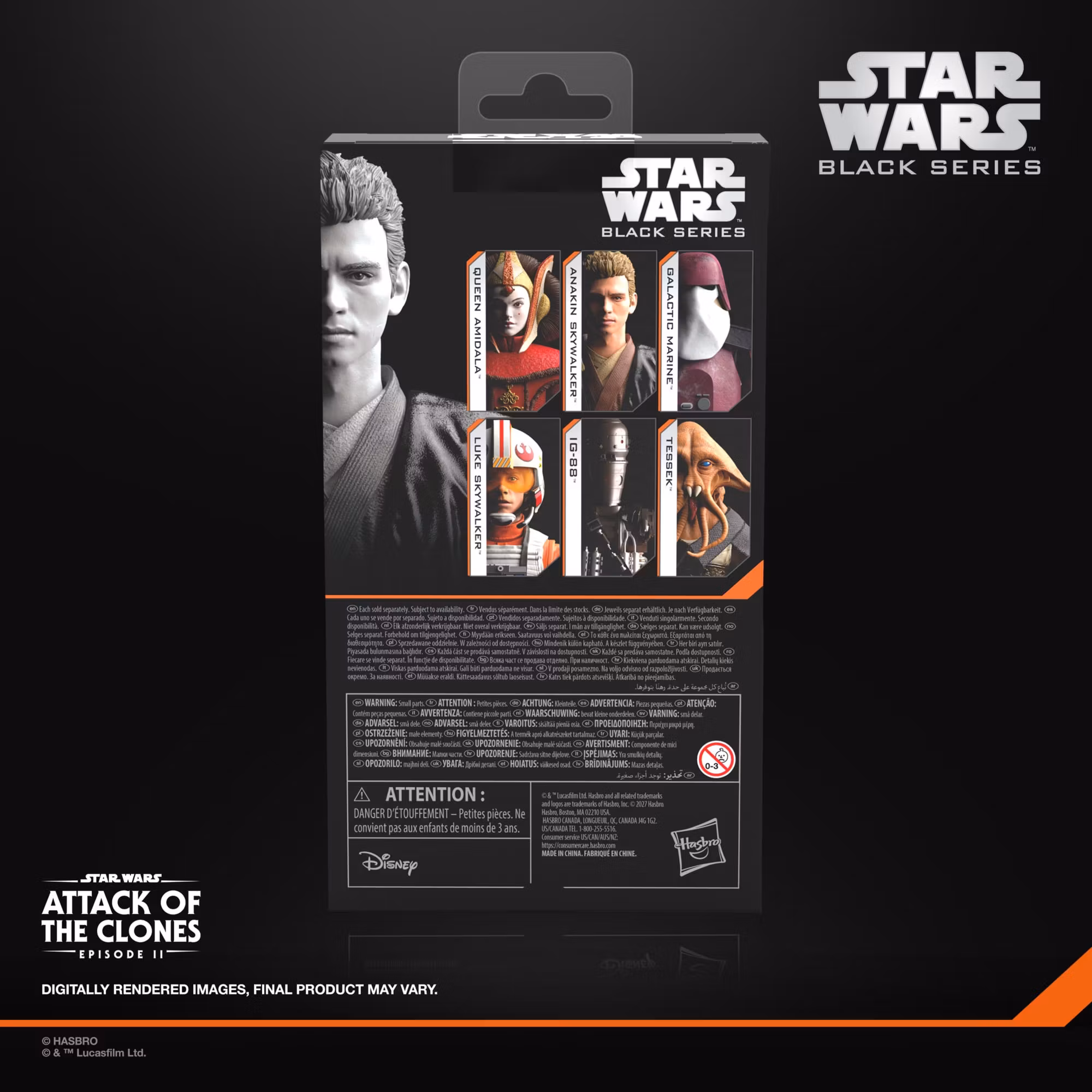 Star Wars: Black Series Anakin Skywalker (Padawan) Action Figure (Attack of the Clones)