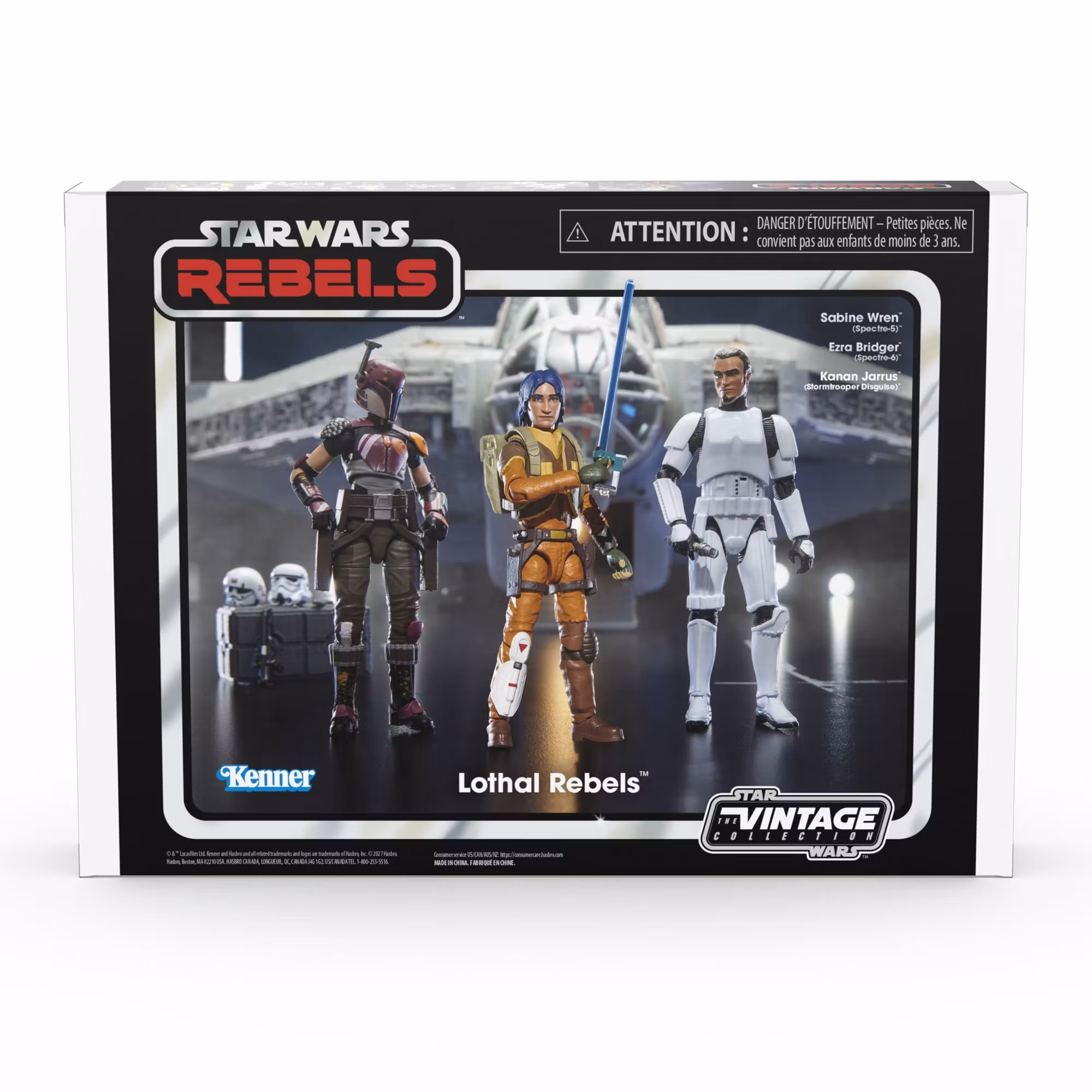 Star Wars: The Vintage Collection Sabine Wren, Ezra Bridger, and Kanan Jarrus Action Figure Three-Pack (Rebels)