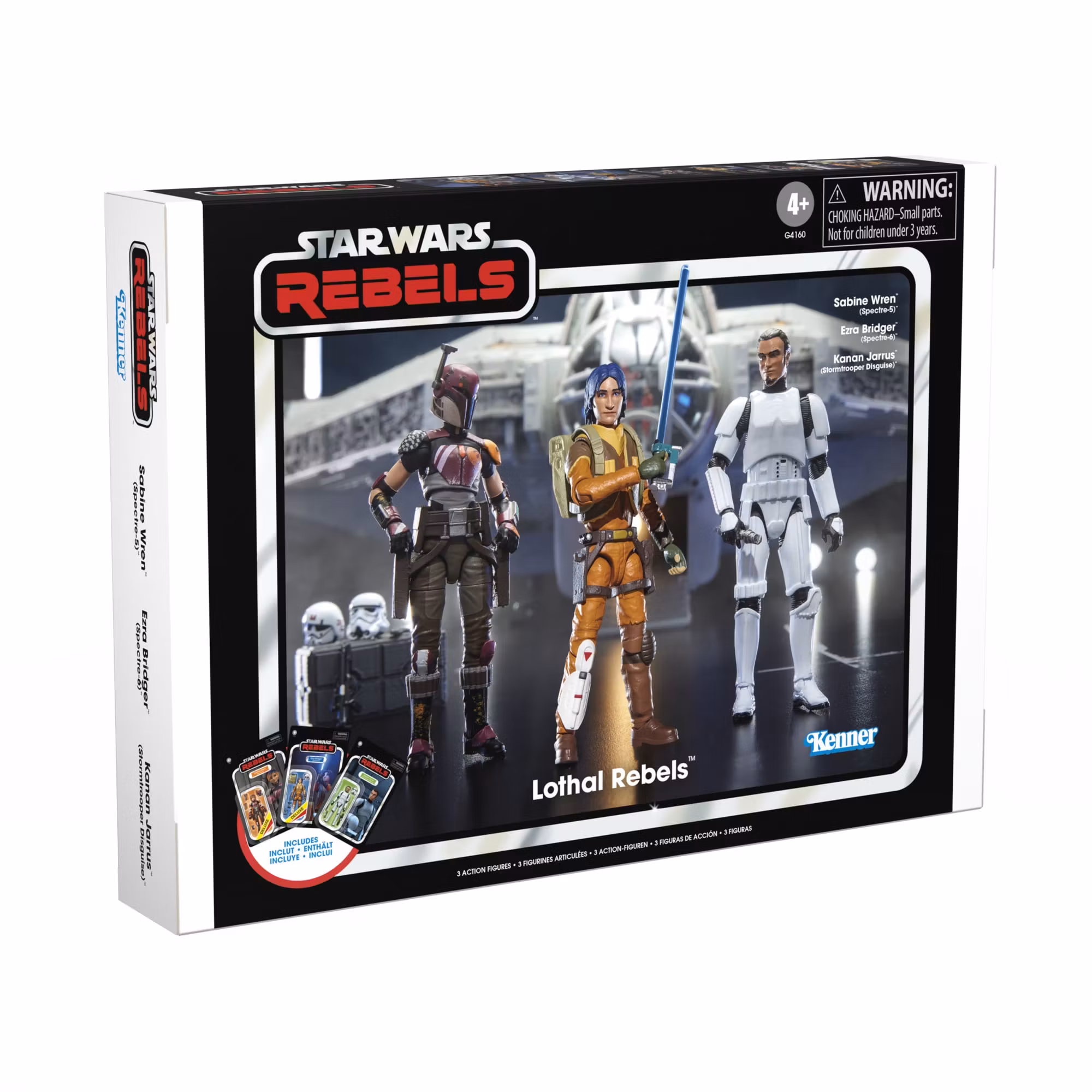Star Wars: The Vintage Collection Sabine Wren, Ezra Bridger, and Kanan Jarrus Action Figure Three-Pack (Rebels)