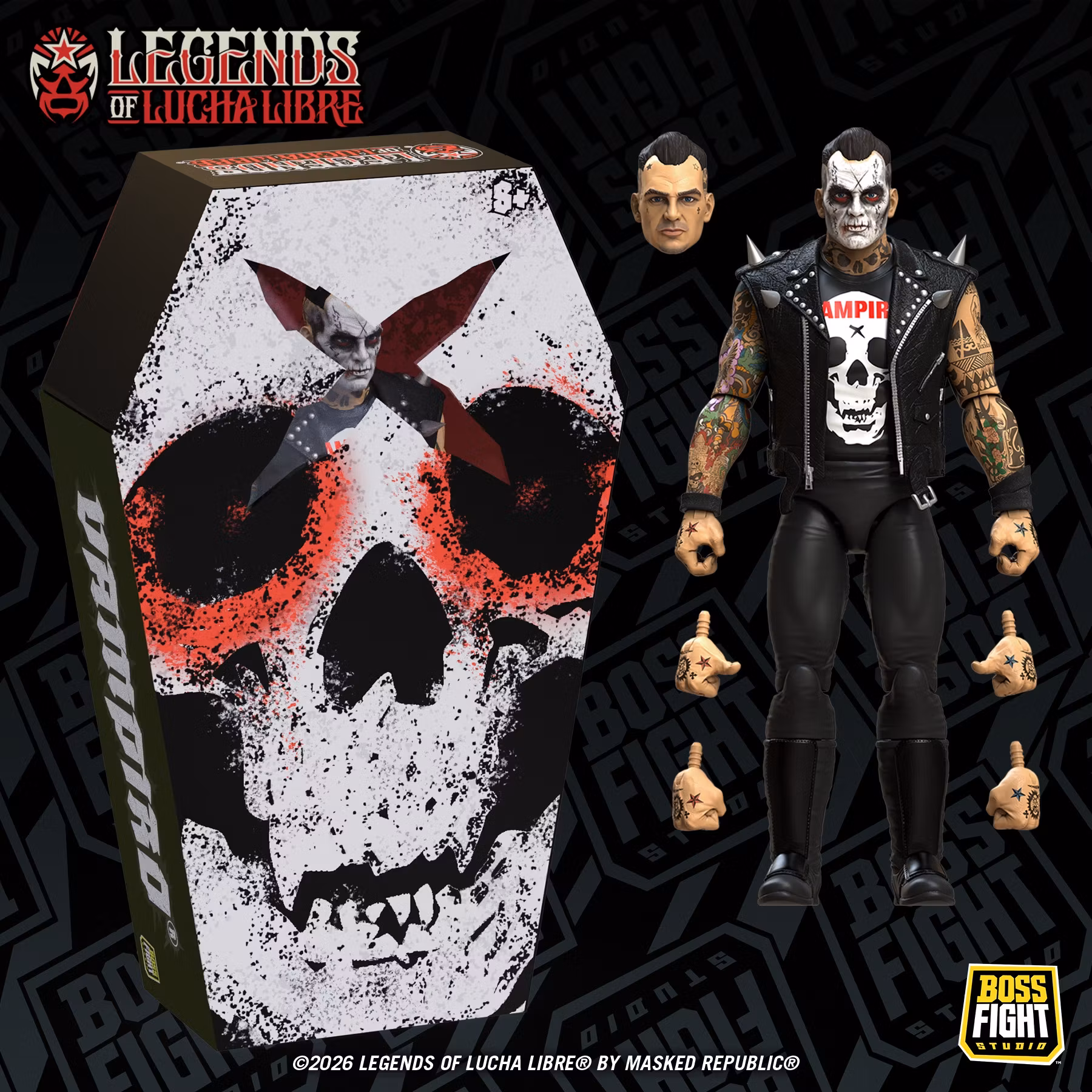 Legends of Lucha Libre Fanaticos Vampiro (Coffin Box Resurrected) Action Figure
