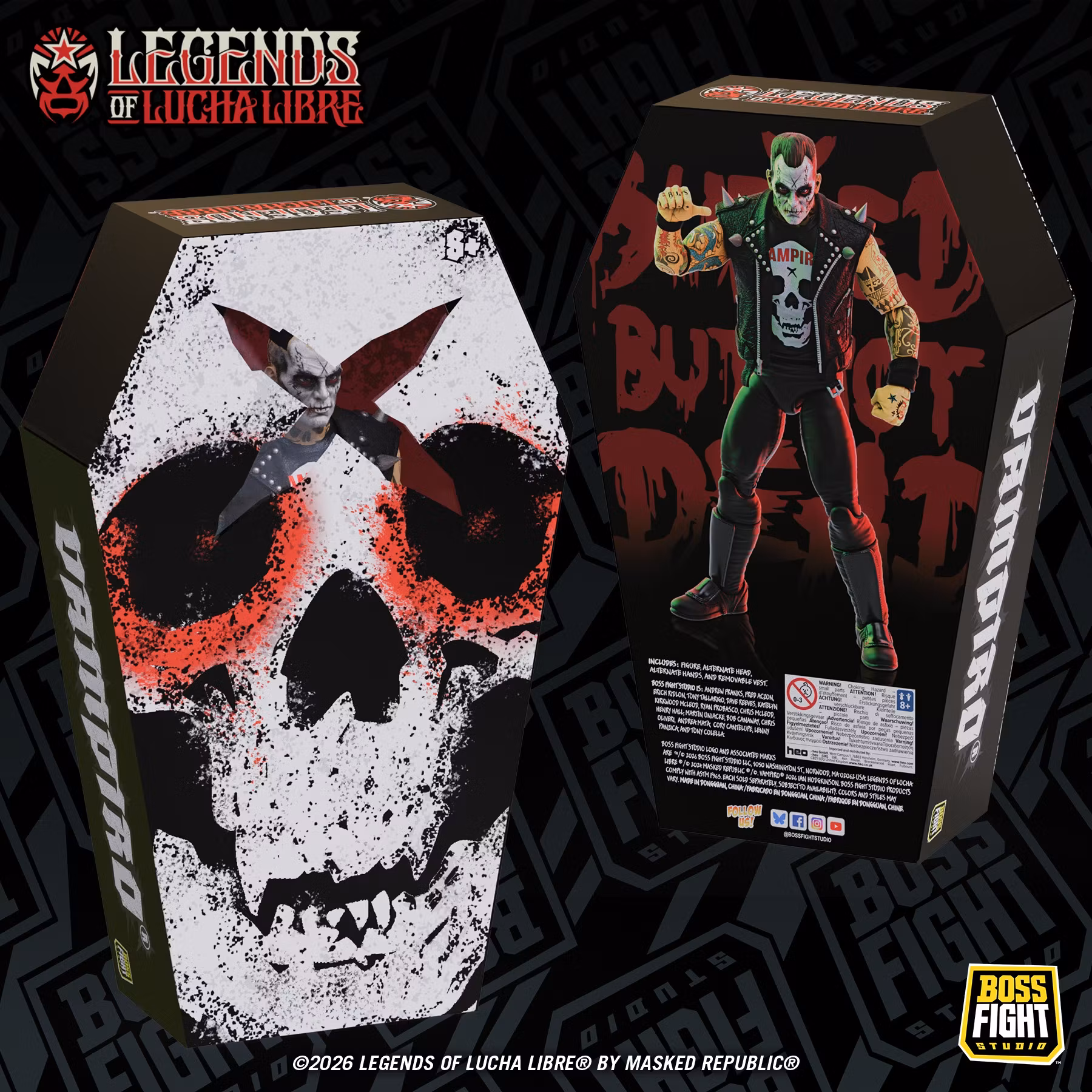 Legends of Lucha Libre Fanaticos Vampiro (Coffin Box Resurrected) Action Figure