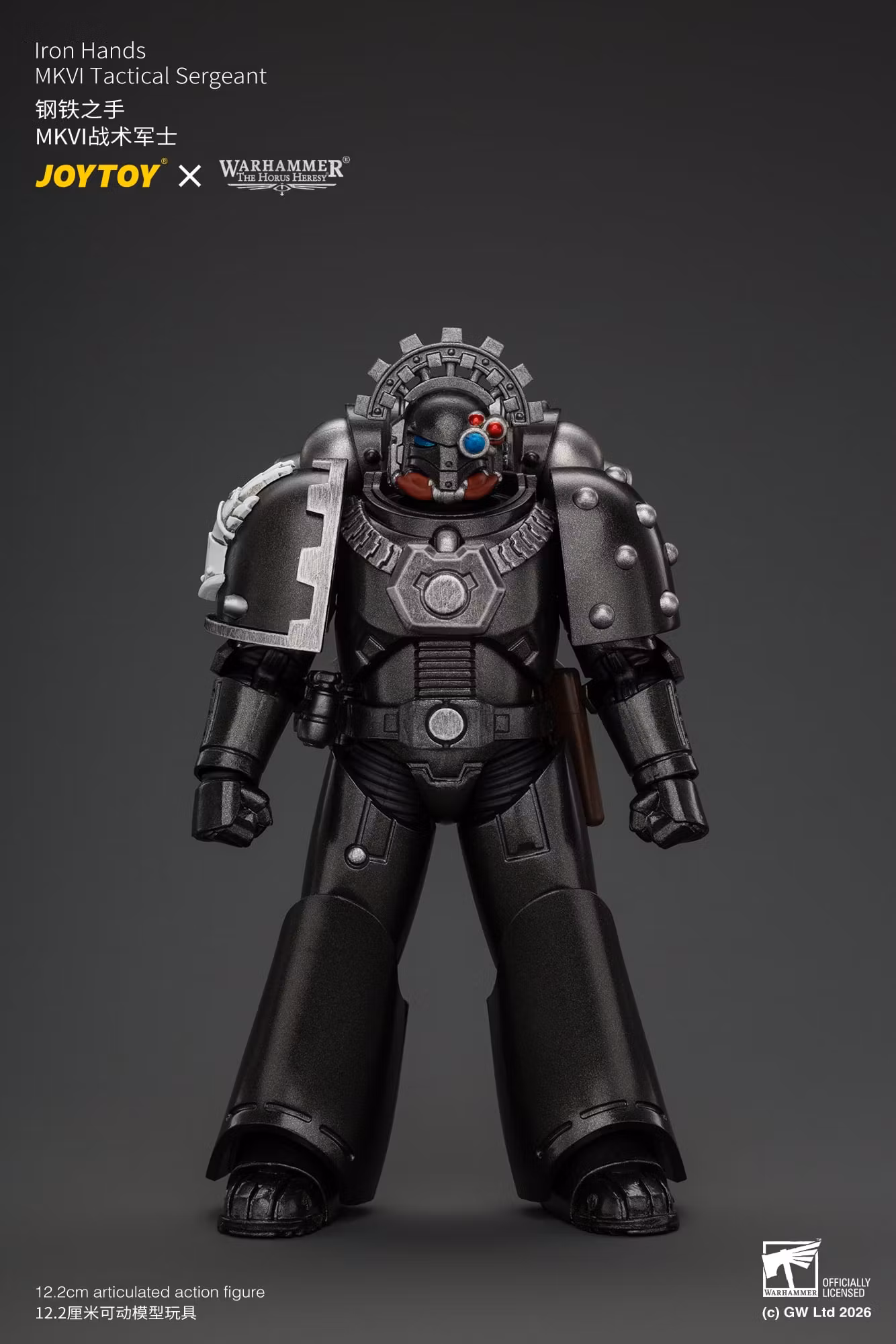 Warhammer: The Horus Heresy Iron Hands MKVI Tactical Sergeant 1/18 Scale Action Figure