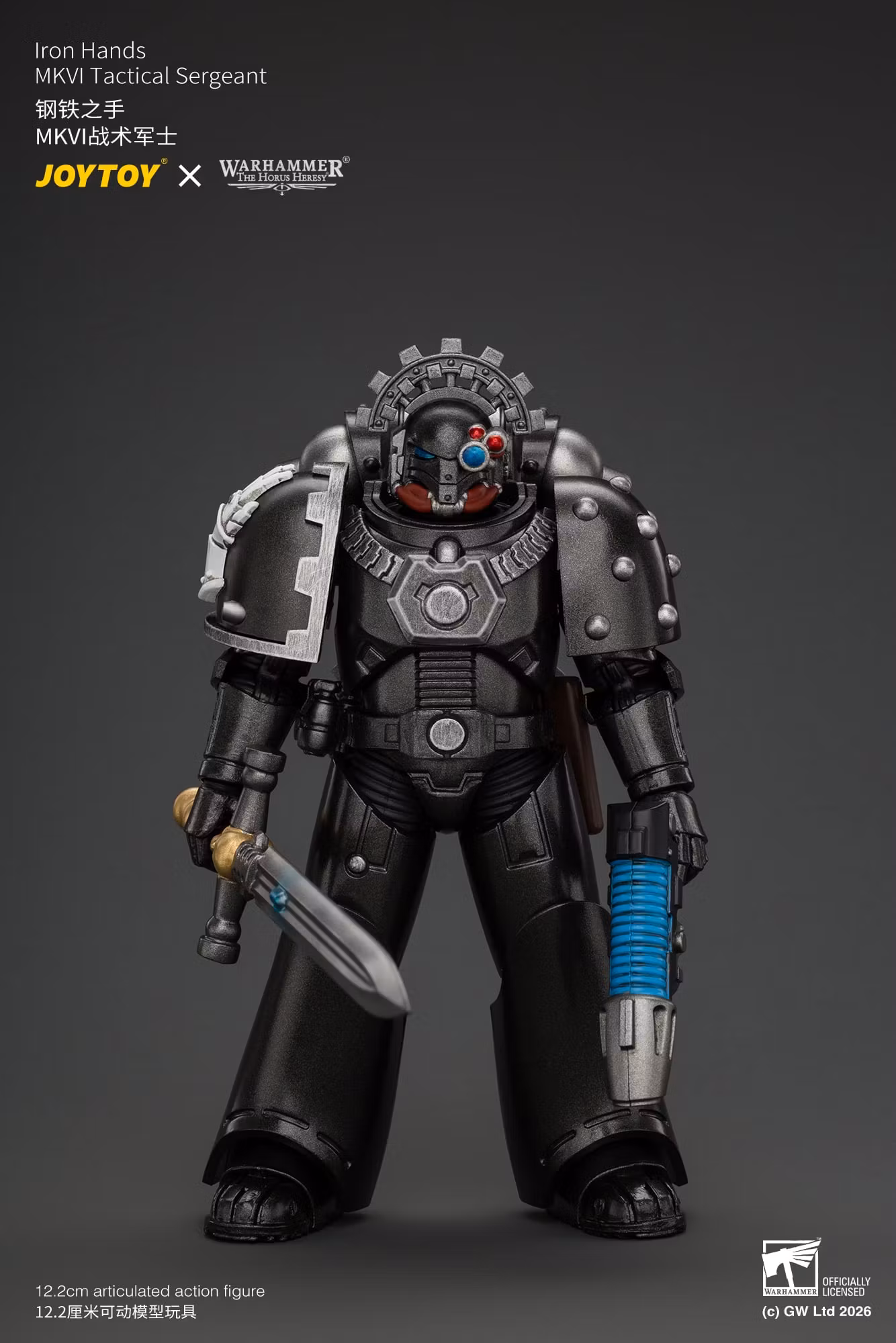 Warhammer: The Horus Heresy Iron Hands MKVI Tactical Sergeant 1/18 Scale Action Figure