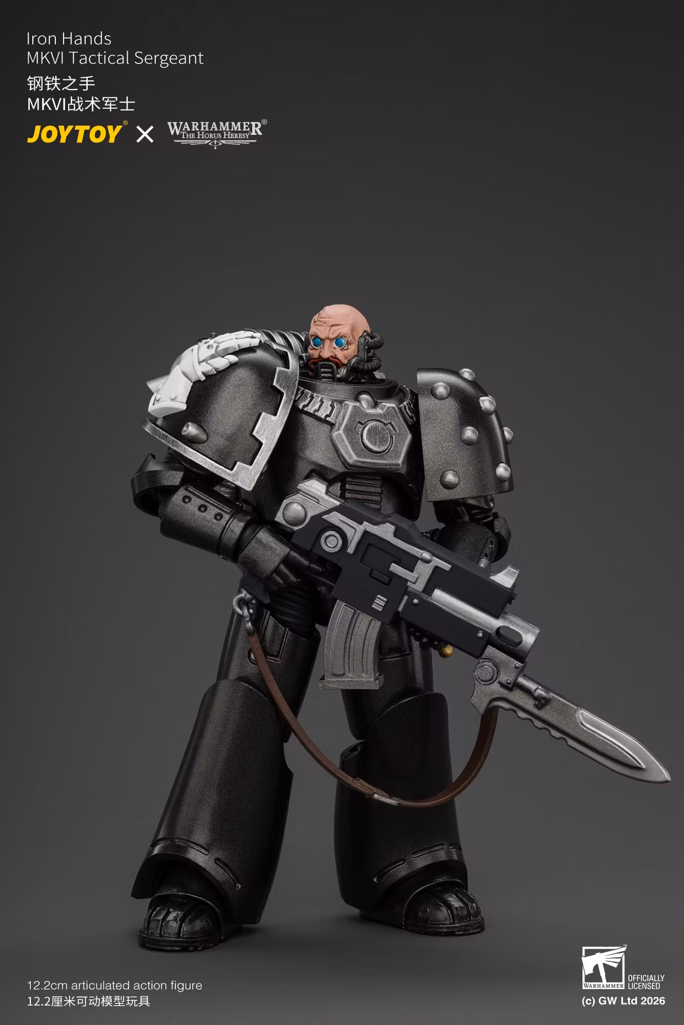 Warhammer: The Horus Heresy Iron Hands MKVI Tactical Sergeant 1/18 Scale Action Figure