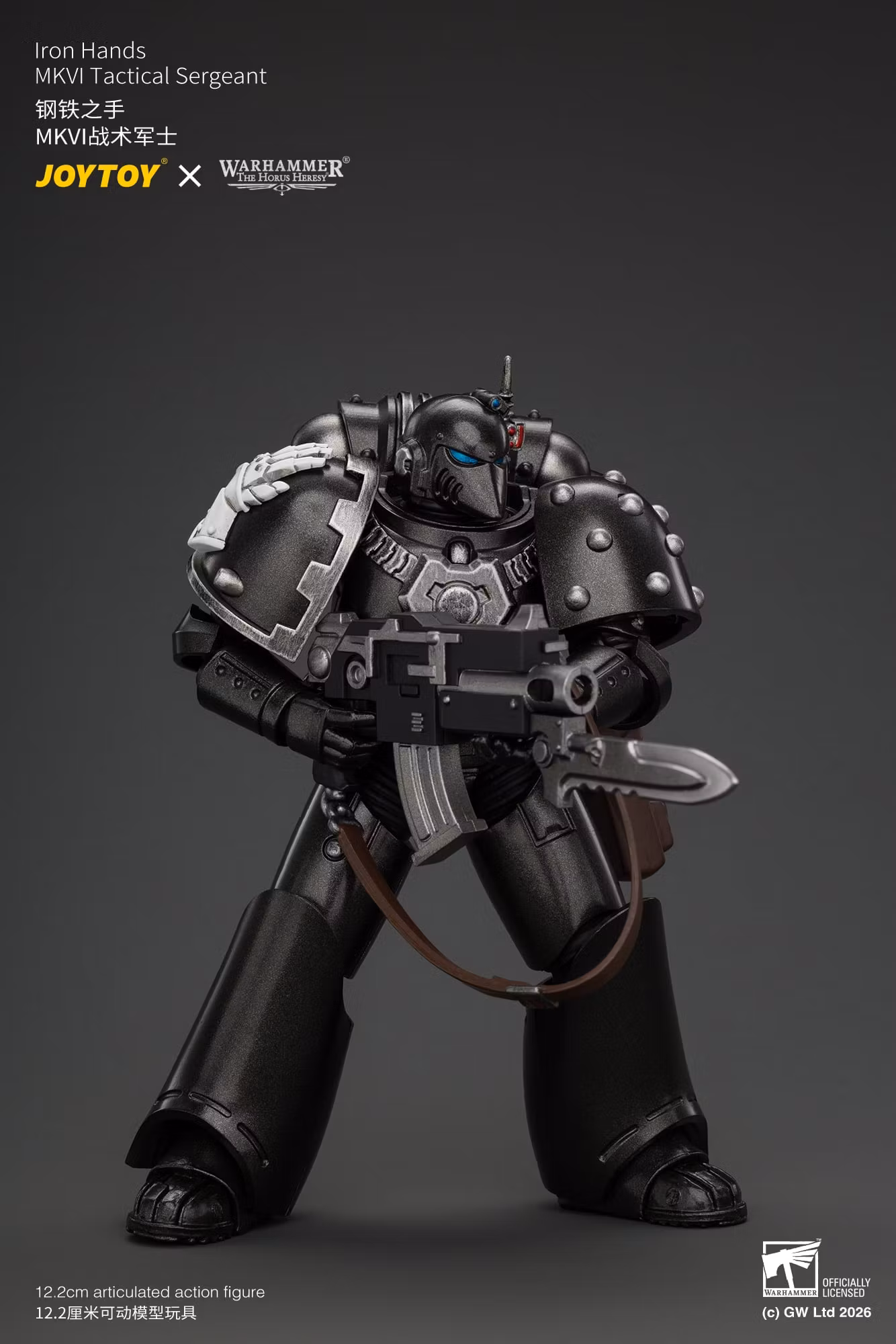 Warhammer: The Horus Heresy Iron Hands MKVI Tactical Sergeant 1/18 Scale Action Figure
