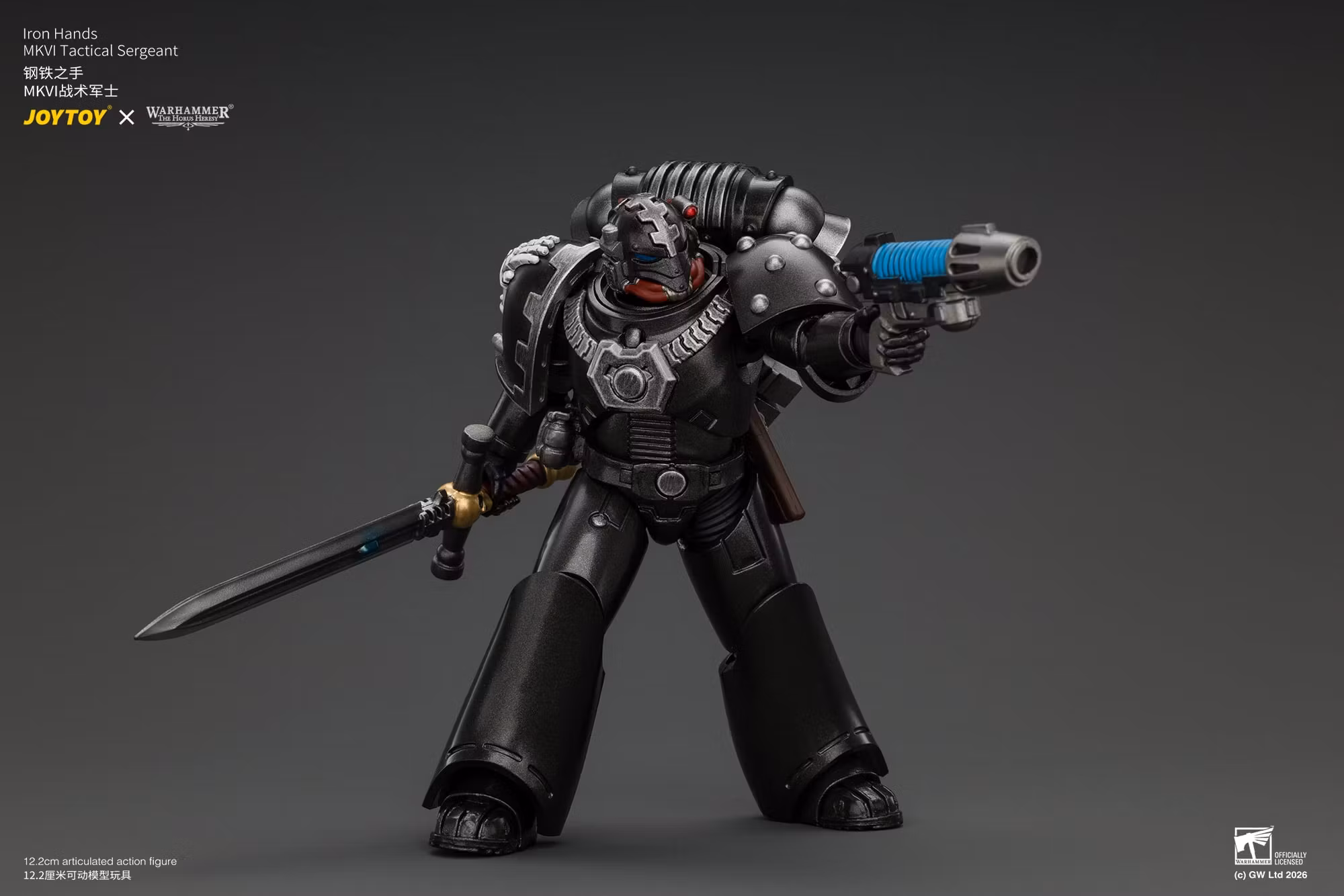 Warhammer: The Horus Heresy Iron Hands MKVI Tactical Sergeant 1/18 Scale Action Figure