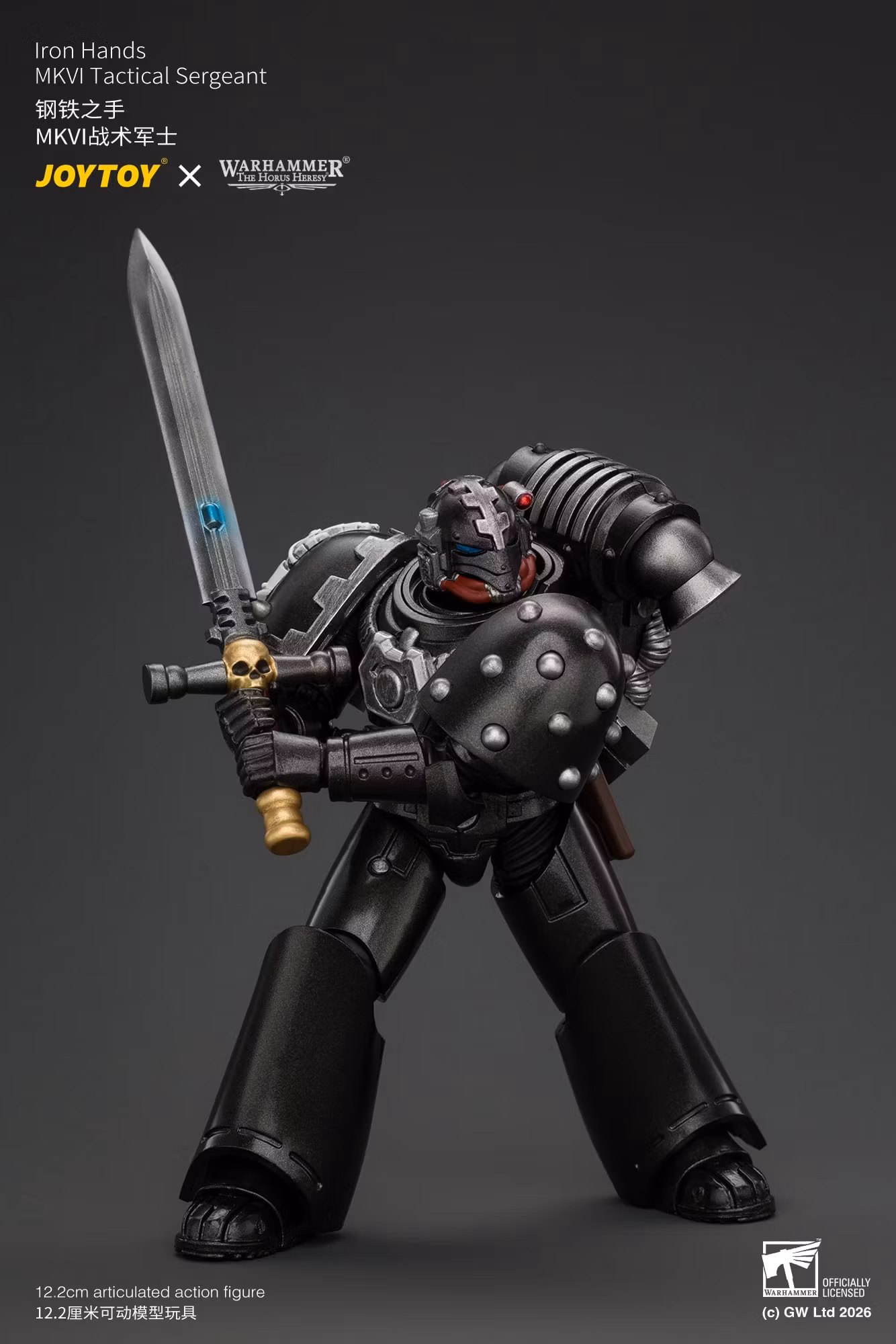 Warhammer: The Horus Heresy Iron Hands MKVI Tactical Sergeant 1/18 Scale Action Figure