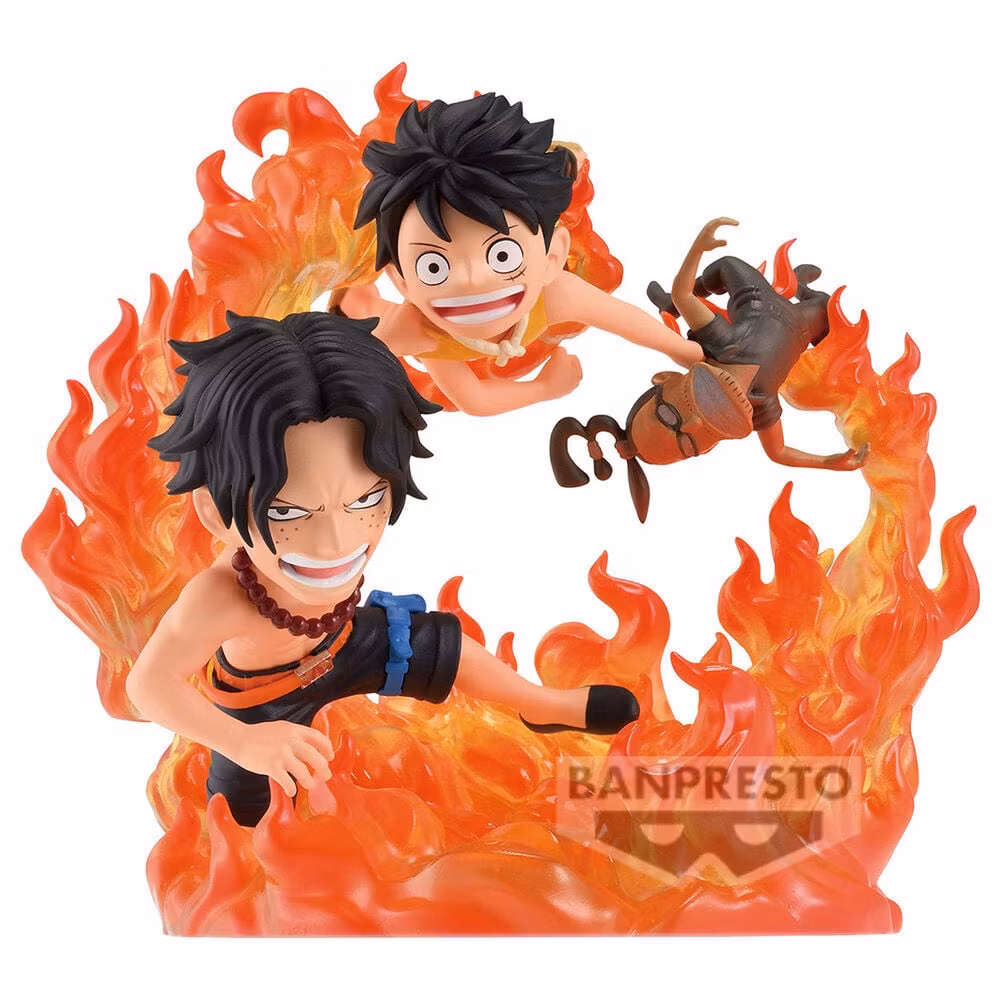 One Piece World Collectable Figure Log Stories Marineford Portgas D Ace & Monkey D Luffy