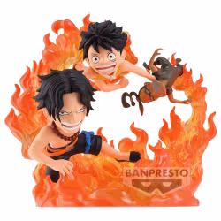 One Piece World Collectable Figure Log Stories Marineford Portgas D Ace & Monkey D Luffy