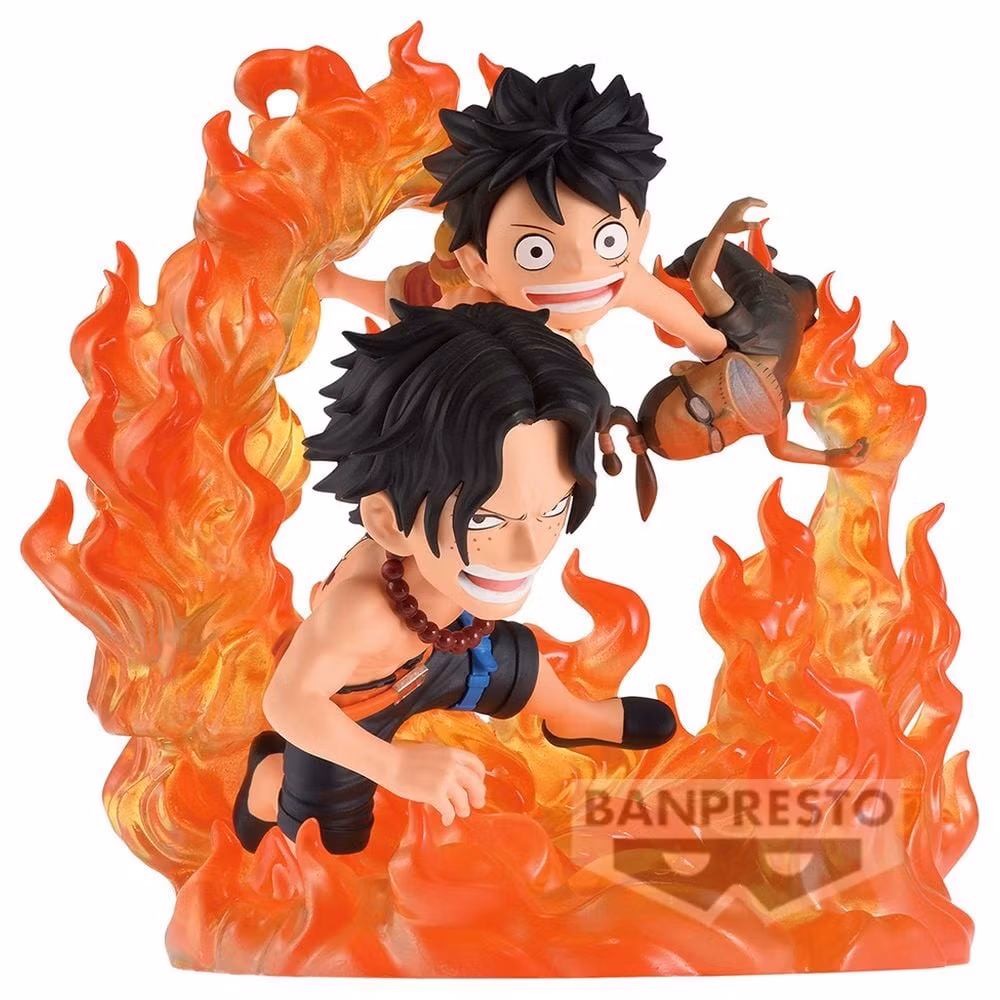 One Piece World Collectable Figure Log Stories Marineford Portgas D Ace & Monkey D Luffy