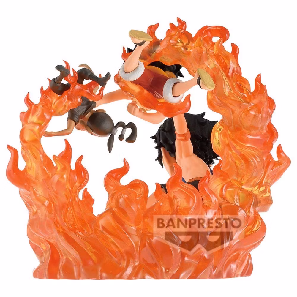 One Piece World Collectable Figure Log Stories Marineford Portgas D Ace & Monkey D Luffy