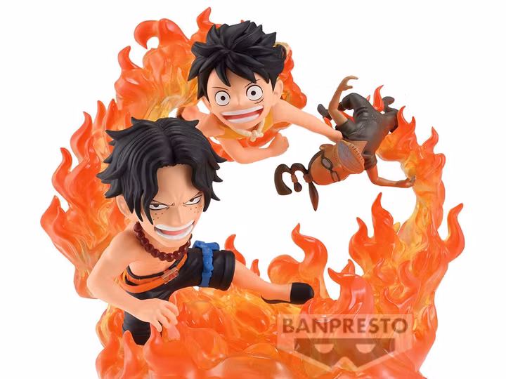 One Piece World Collectable Figure Log Stories Marineford Portgas D Ace & Monkey D Luffy