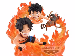 One Piece World Collectable Figure Log Stories Marineford Portgas D Ace & Monkey D Luffy