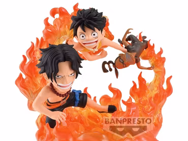 One Piece World Collectable Figure Log Stories Marineford Portgas D Ace & Monkey D Luffy