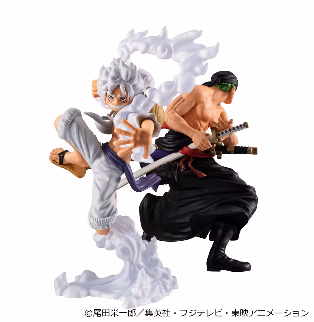 One Piece Wallstar Monkey D. Luffy (Gear 5) & Roronoa Zoro Figure (With Gift)