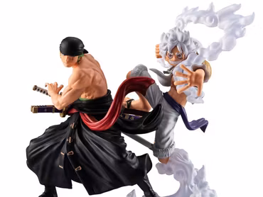 One Piece Wallstar Monkey D. Luffy (Gear 5) & Roronoa Zoro Figure (With Gift)