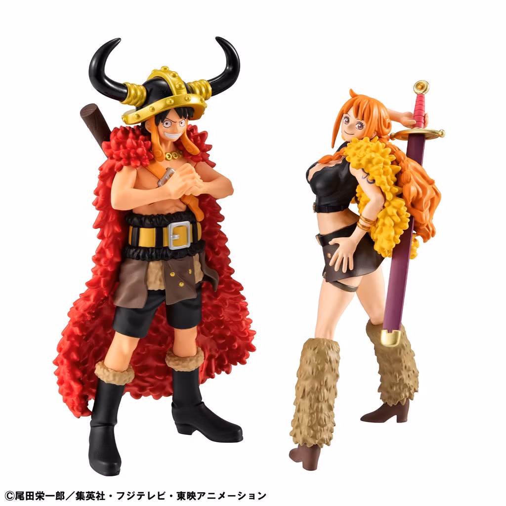 One Piece Wallstar Monkey D. Luffy & Nami (Elbaph Ver.) Figure (With Gift)