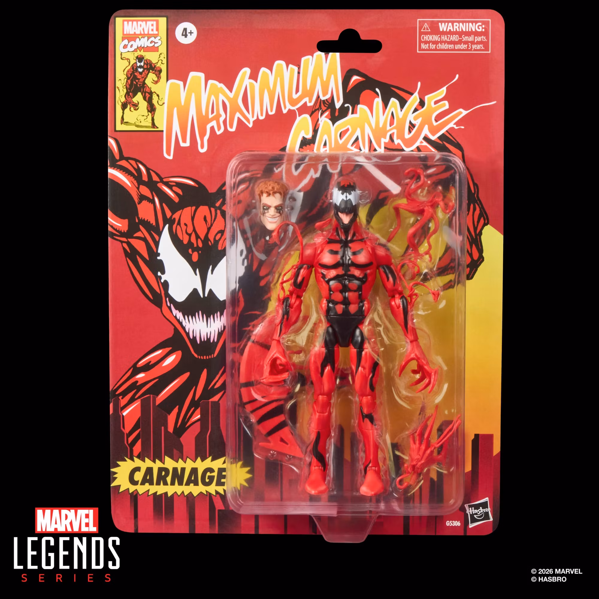 Spider-Man: The Animated Series Marvel Legends Retro Collection Carnage (Maximum Carnage Cardback) Action Figure