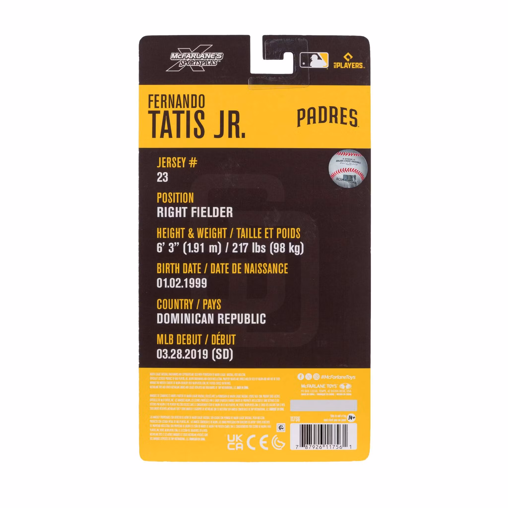 MLB SportsPicks Fernando Tatis Jr. (San Diego Padres) Action Figure