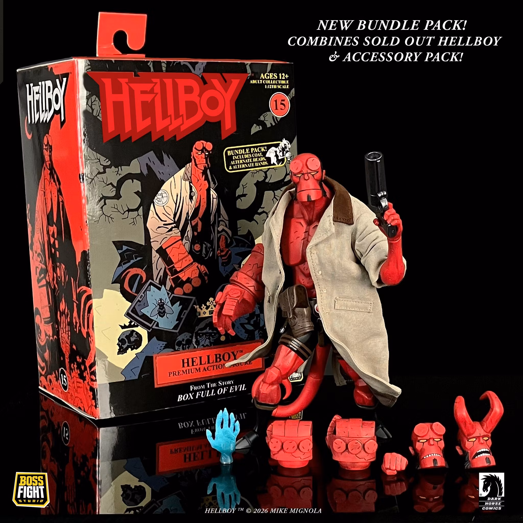 Hellboy (Box Full of Evil) 1/12 Scale Action Figure Bundle Pack