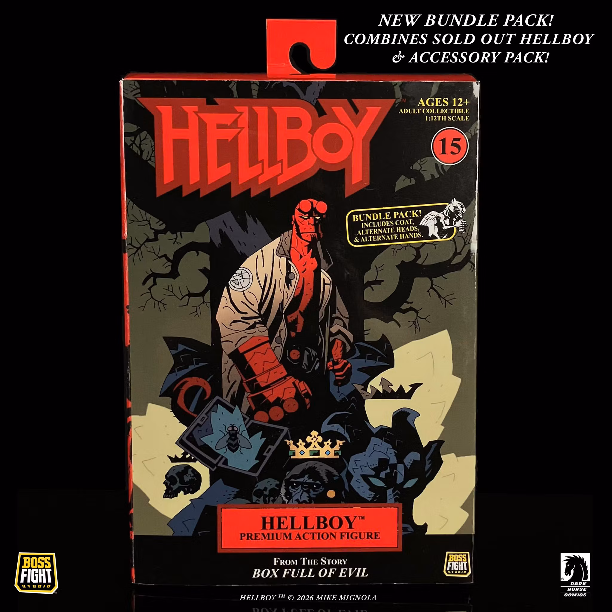 Hellboy (Box Full of Evil) 1/12 Scale Action Figure Bundle Pack