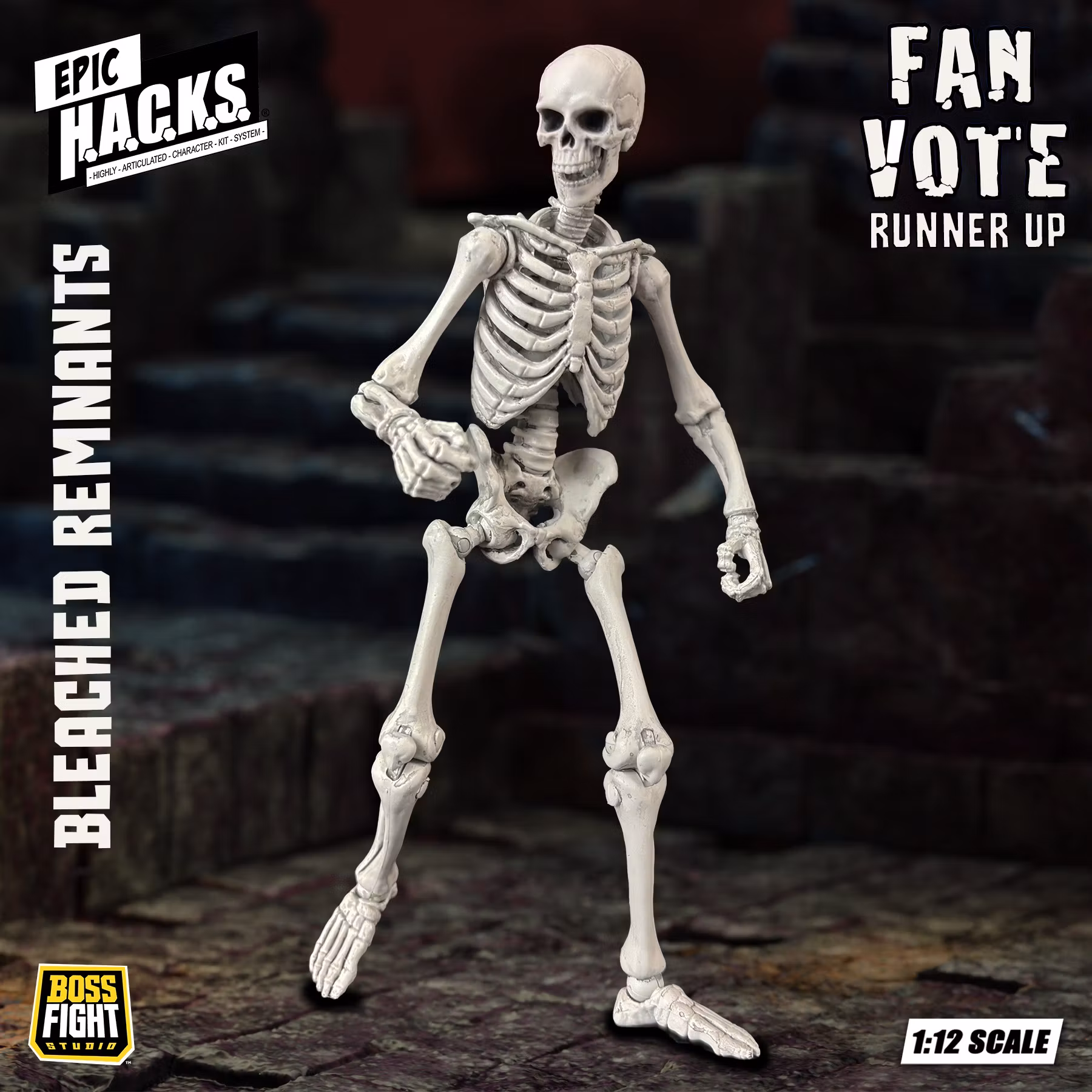 Epic H.A.C.K.S. Skeleton Blank (Bleached Remnants) 1/12 Scale Action Figure