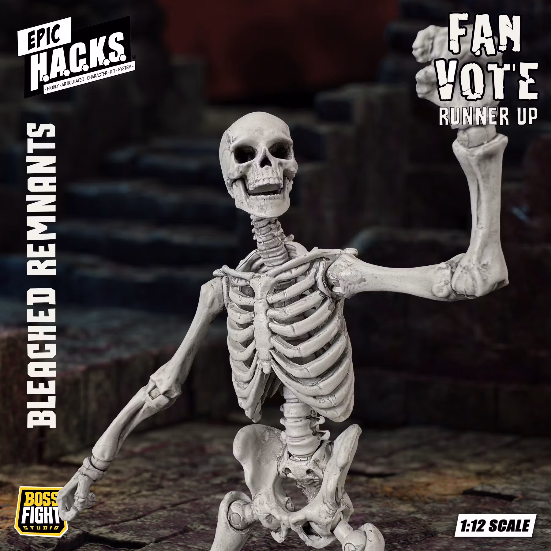 Epic H.A.C.K.S. Skeleton Blank (Bleached Remnants) 1/12 Scale Action Figure