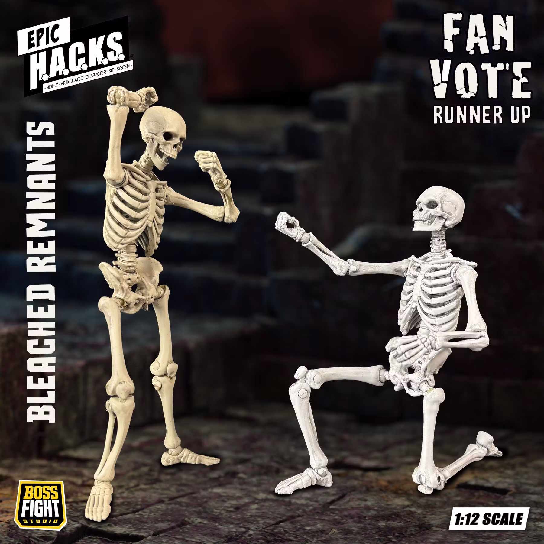 Epic H.A.C.K.S. Skeleton Blank (Bleached Remnants) 1/12 Scale Action Figure