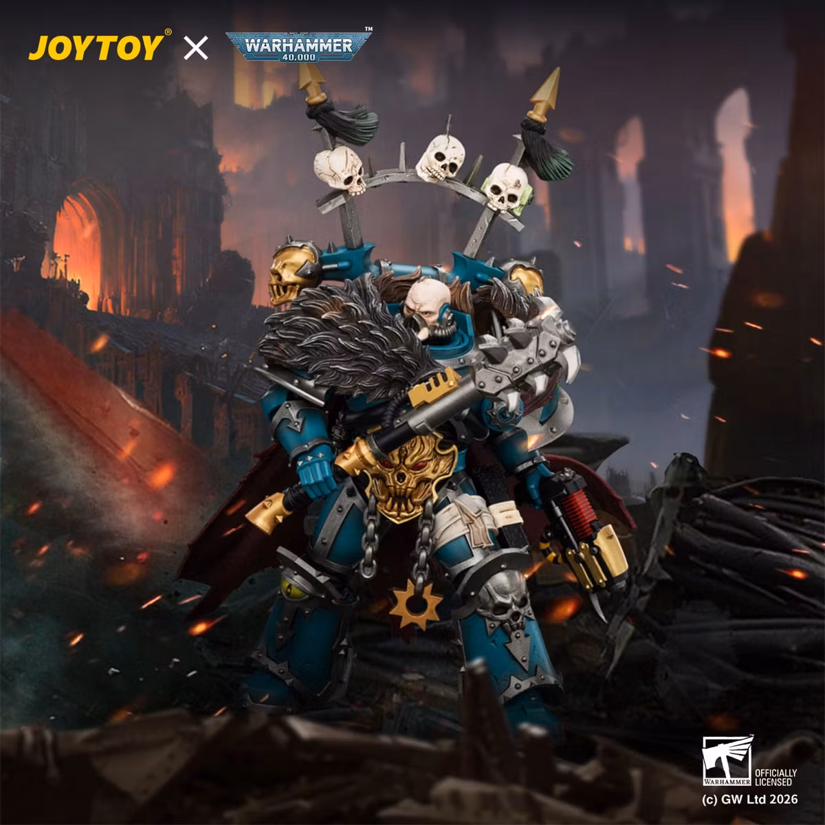 Warhammer 40,000 Alpha Legion Chaos Lord 1/18 Scale Action Figure