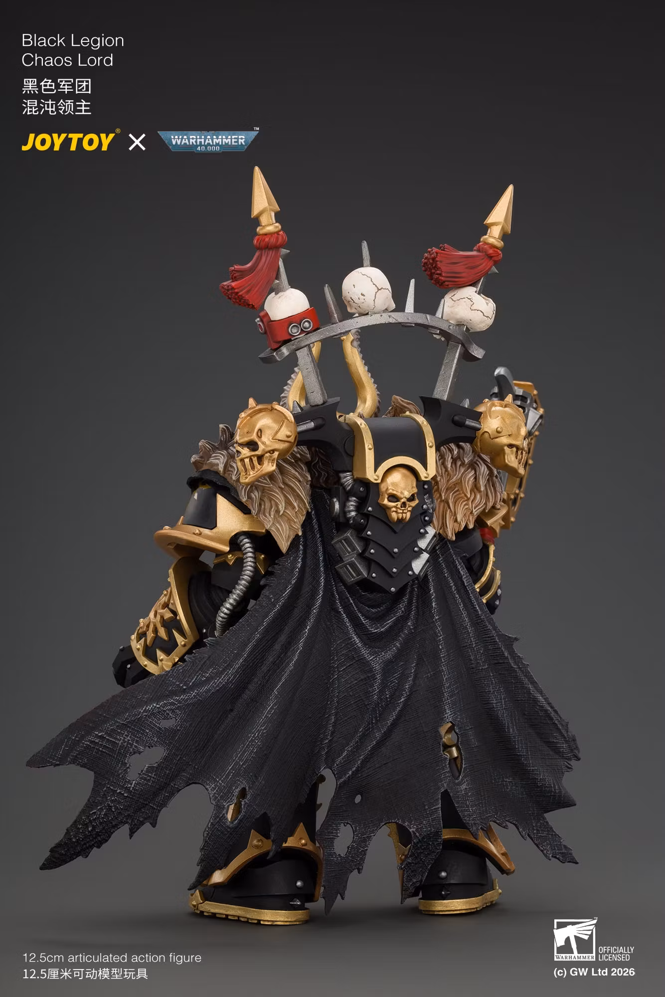 Warhammer 40,000 Black Legion Chaos Lord 1/18 Scale Action Figure