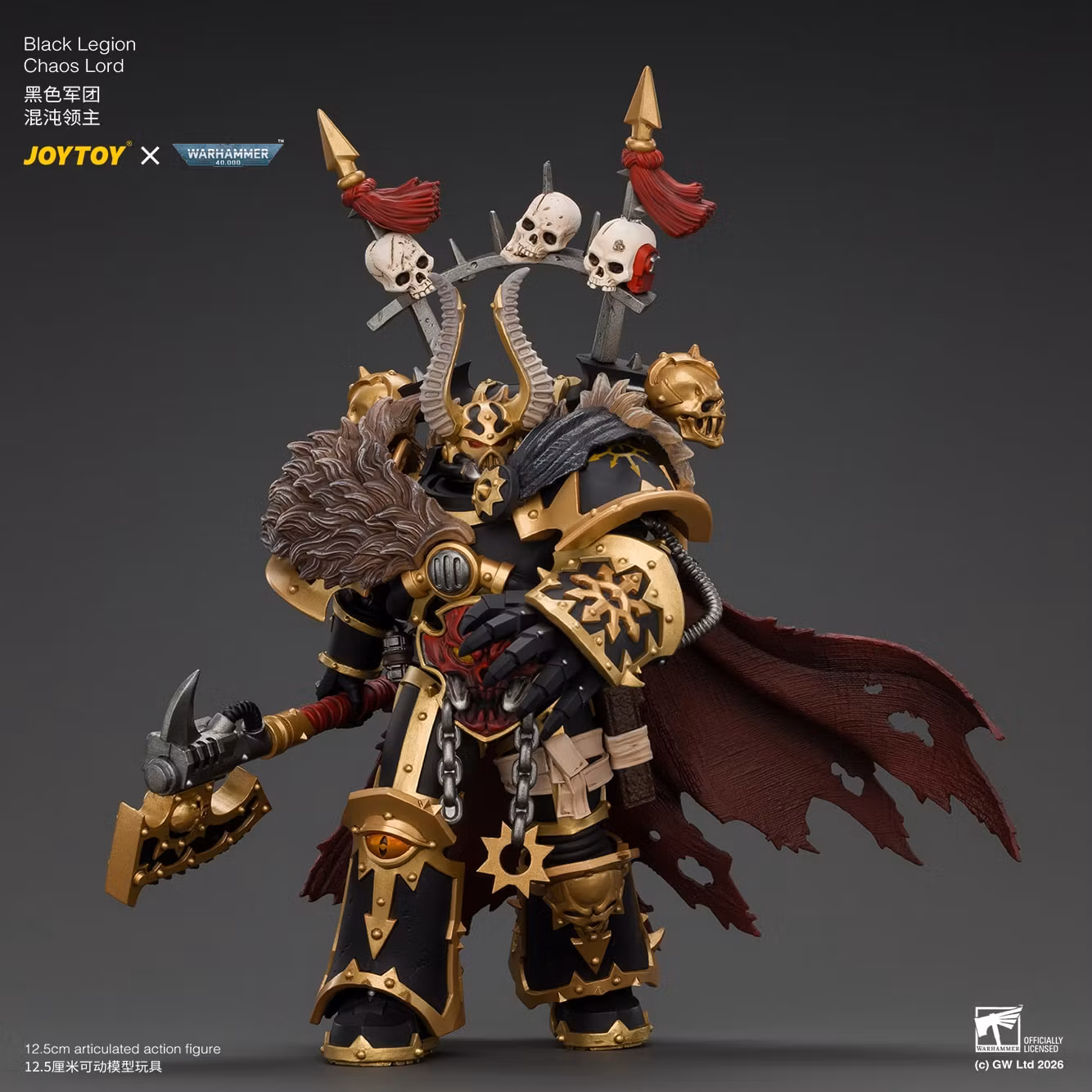 Warhammer 40,000 Black Legion Chaos Lord 1/18 Scale Action Figure