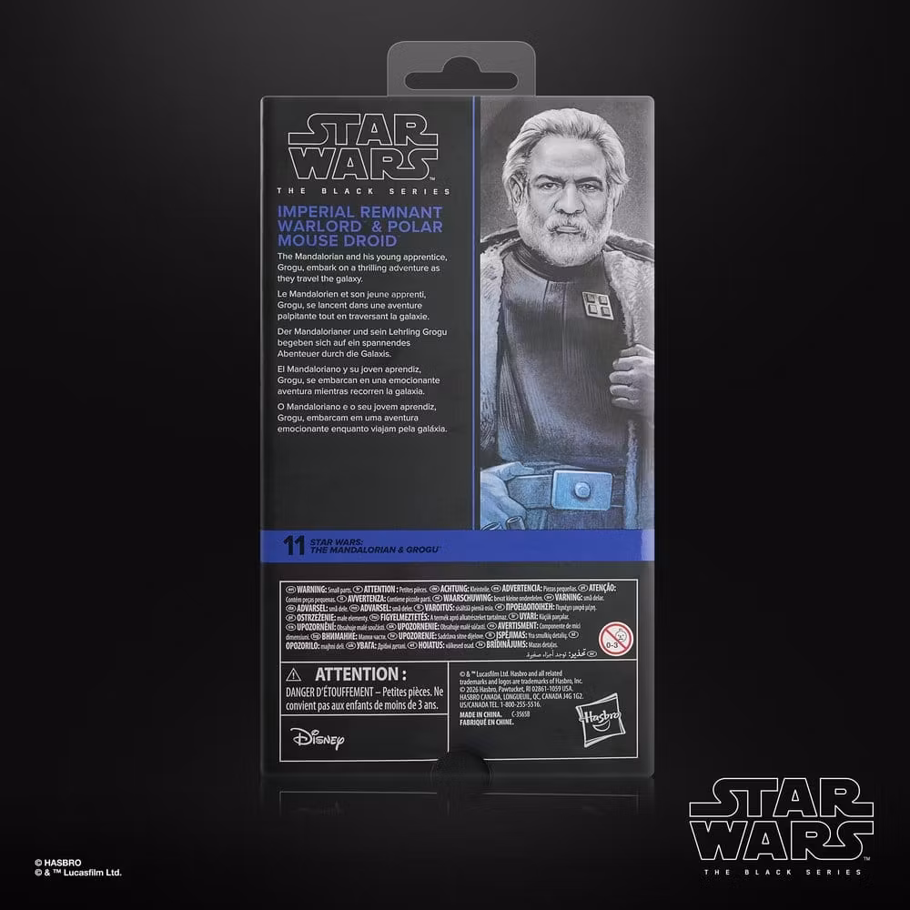 Star Wars: The Mandalorian & Grogu Black Series Imperial Remnant Warlord & Polar Mouse Droid Action Figure