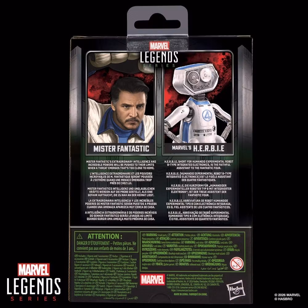 Avengers: Doomsday Marvel Legends Mister Fantastic & Marvel's H.E.R.B.I.E. Action Figure