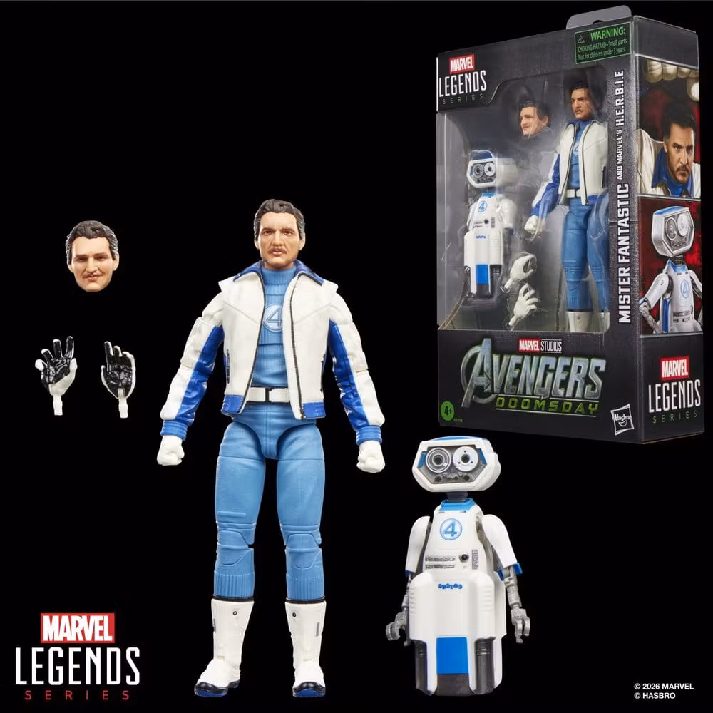 Avengers: Doomsday Marvel Legends Mister Fantastic & Marvel's H.E.R.B.I.E. Action Figure