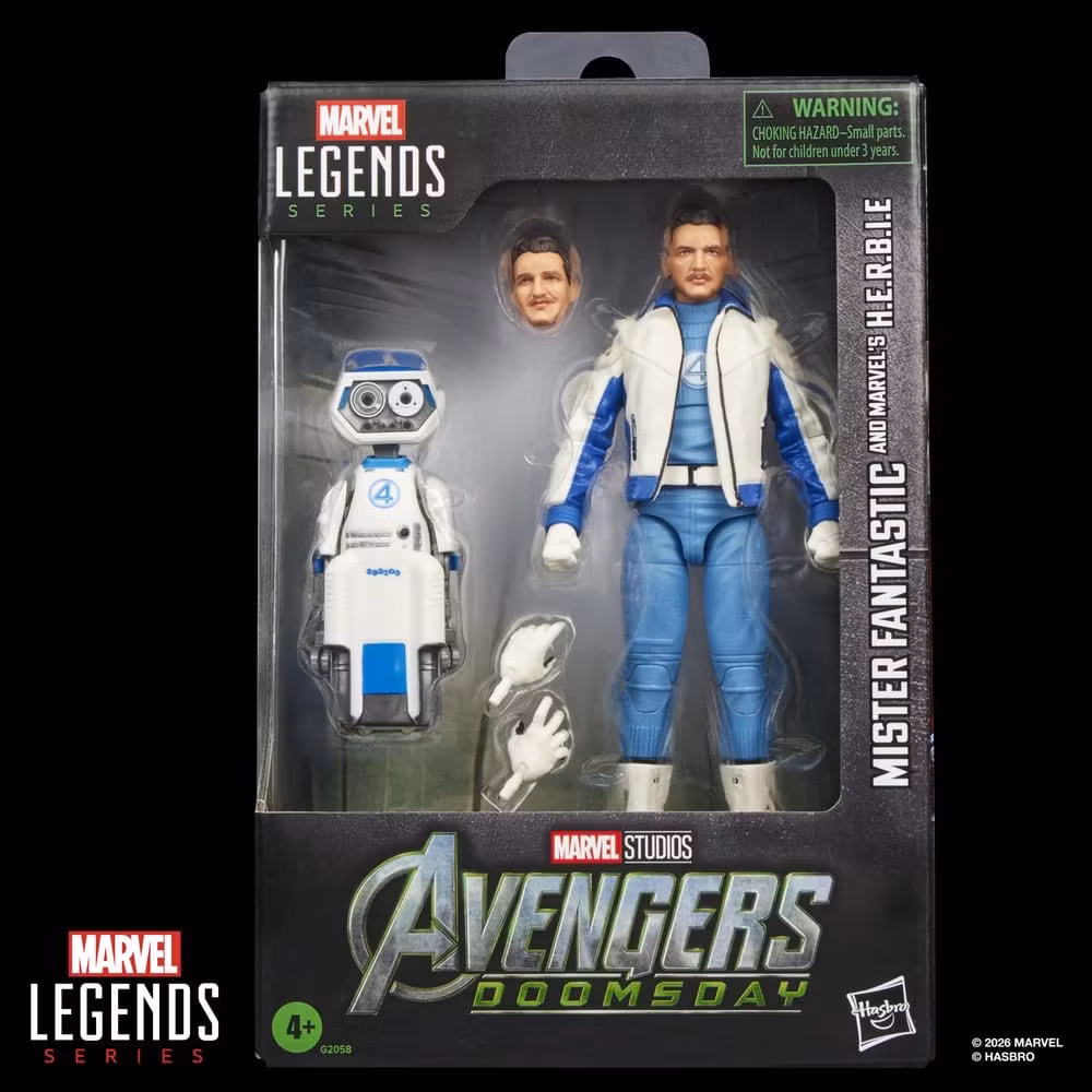 Avengers: Doomsday Marvel Legends Mister Fantastic & Marvel's H.E.R.B.I.E. Action Figure
