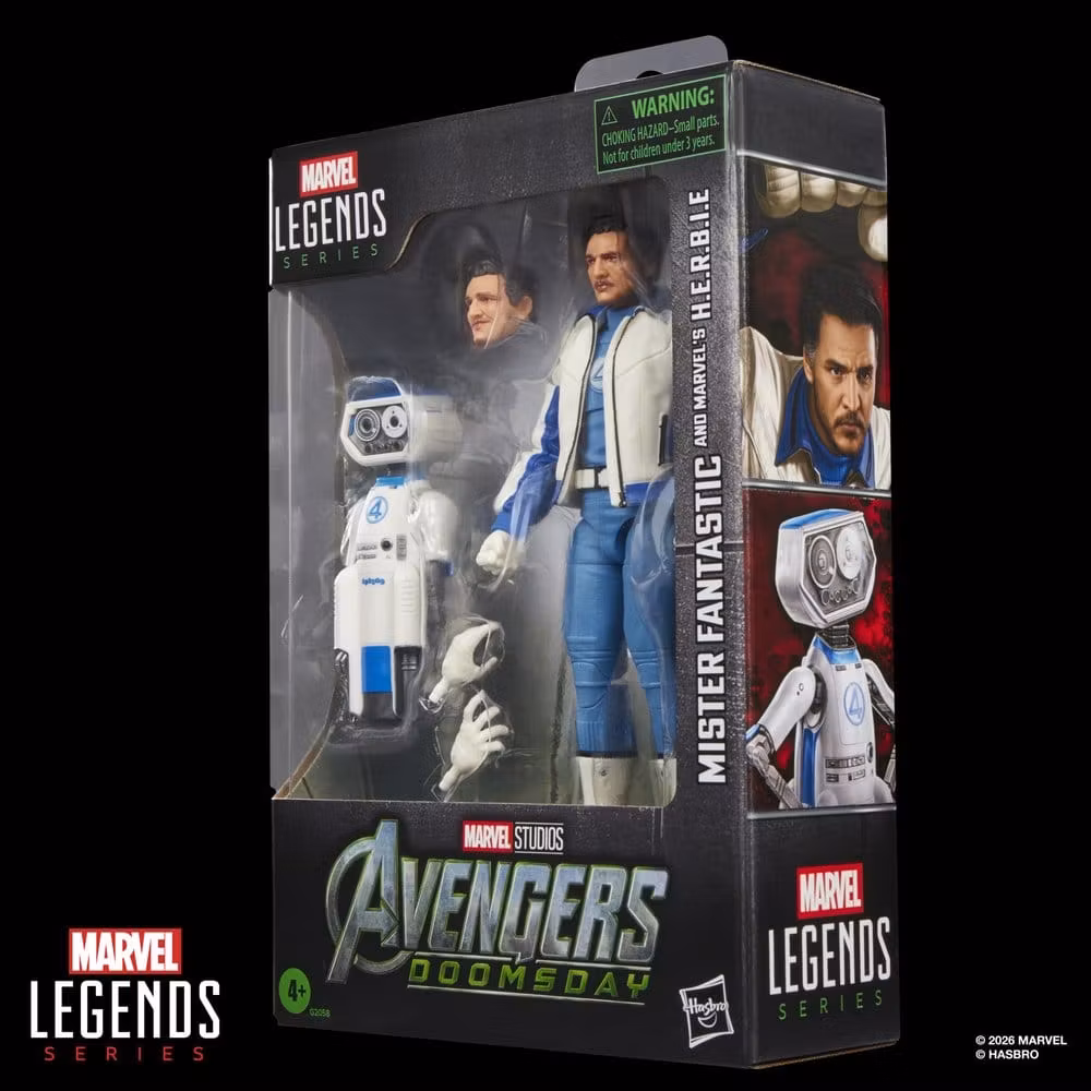 Avengers: Doomsday Marvel Legends Mister Fantastic & Marvel's H.E.R.B.I.E. Action Figure