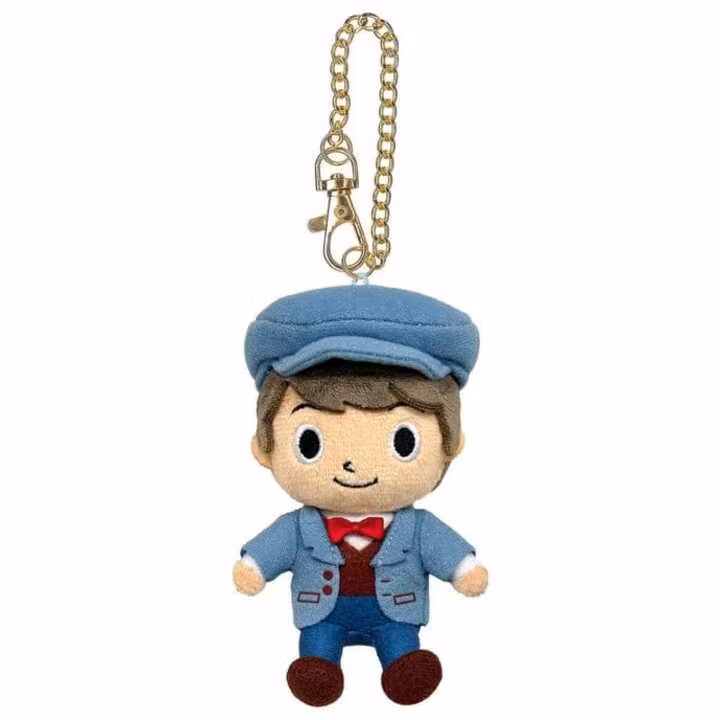 Professor Layton and the New World of Steam Plush Keychain Luke Metal