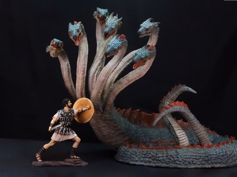 Jason and the Argonauts Ray Harryhausen Collection Hydra with Jason Warrior Statue