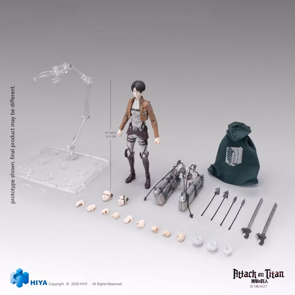 Attack on Titan Exquisite Basic Series Levi Ackerman 1/12 Scale Action Figure