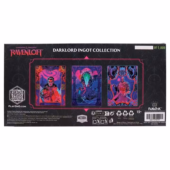 Dungeons & Dragons Ingot Set of Three Ravenloft Darklord Ingots Limited Edition