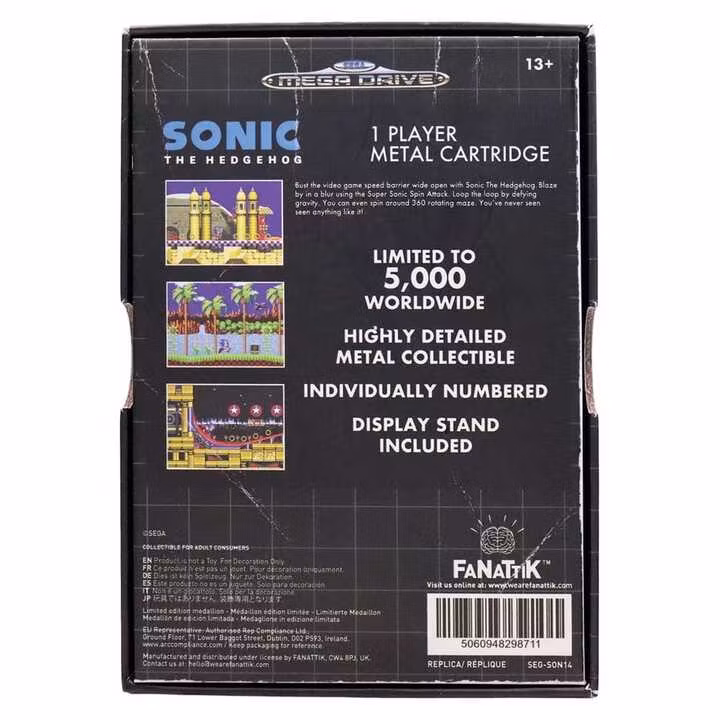 Sonic the Hedgehog Replica Game Cartridge Limited Edition