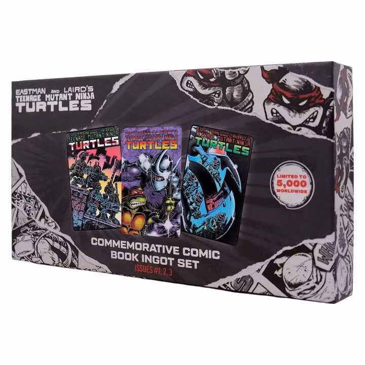 Teenage Mutant Ninja Turtles Ingot Set of Three Comic Book Cover Ingots Limited Edition