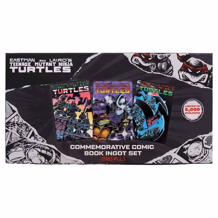 Teenage Mutant Ninja Turtles Ingot Set of Three Comic Book Cover Ingots Limited Edition